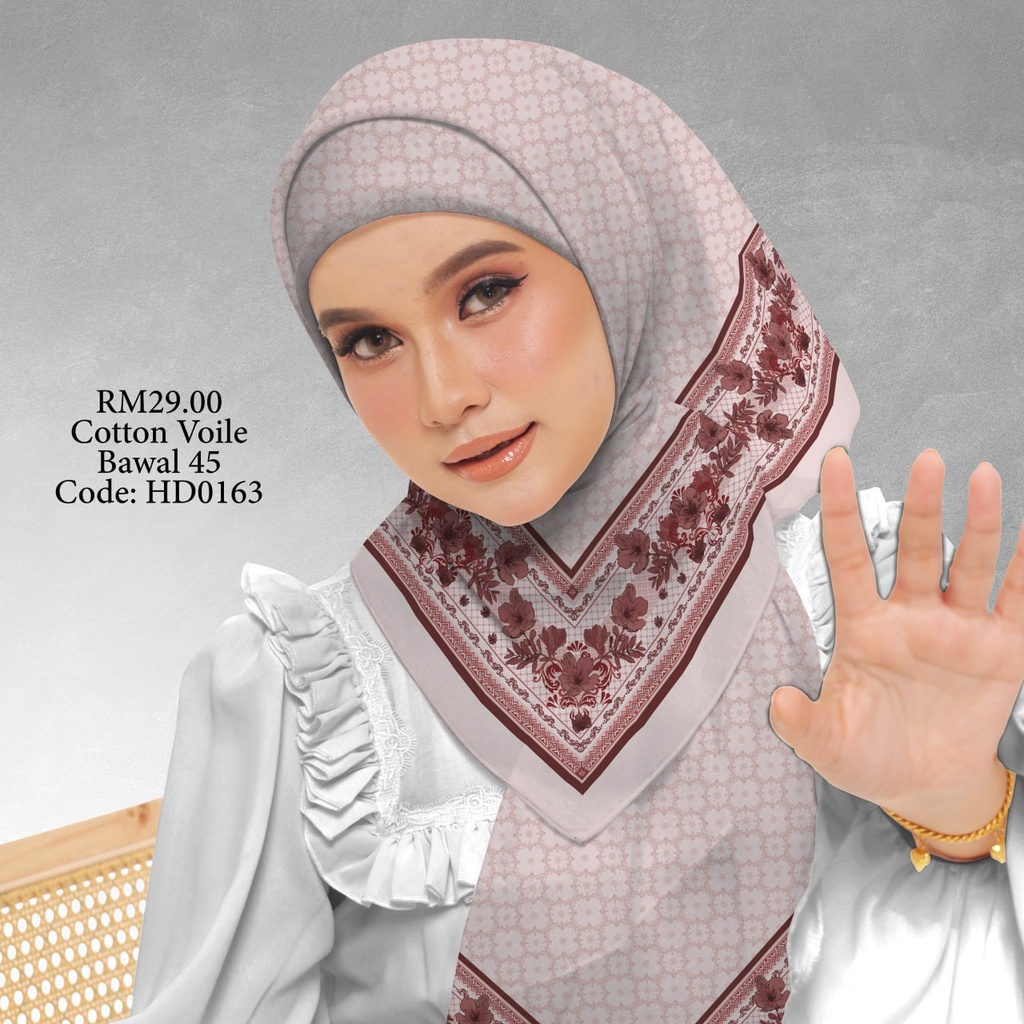 Tudung Bawal (Square Hijab) in HD0163