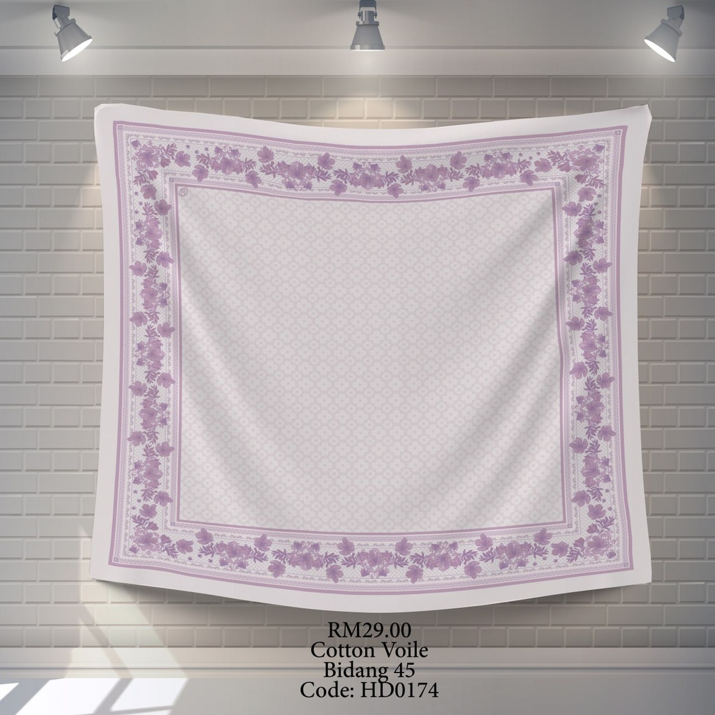 Tudung Bawal (Square Hijab) in HD0174